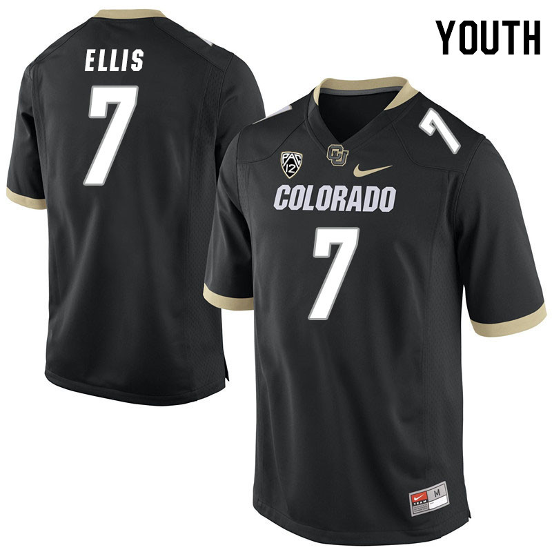 Youth #7 Jaylen Ellis Colorado Buffaloes College Football Jerseys Stitched Sale-Black